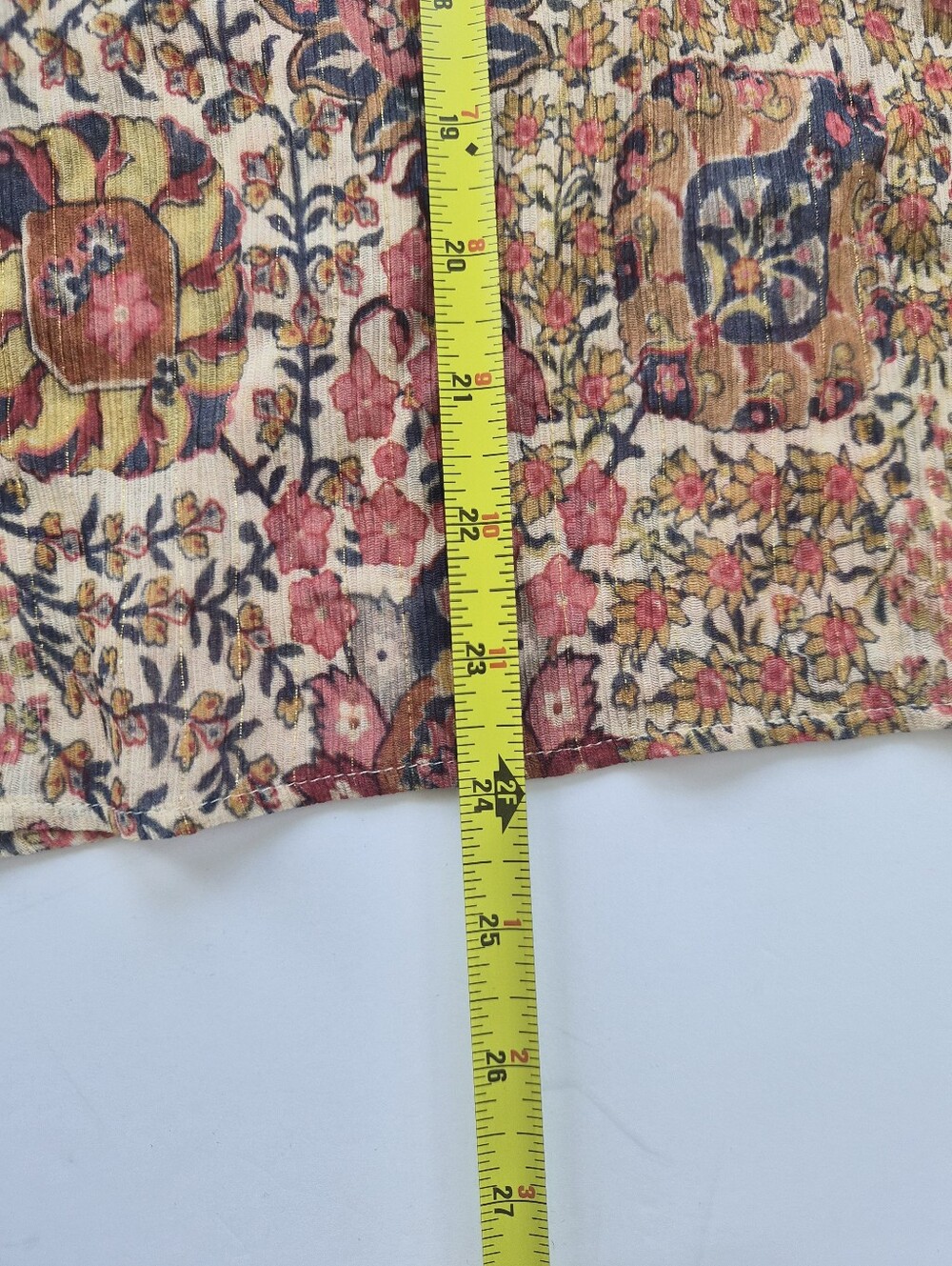 [Sezane] Irina Shirt in Pastel Forest, Size 38/6, Part Silk - Picture 3 of 12